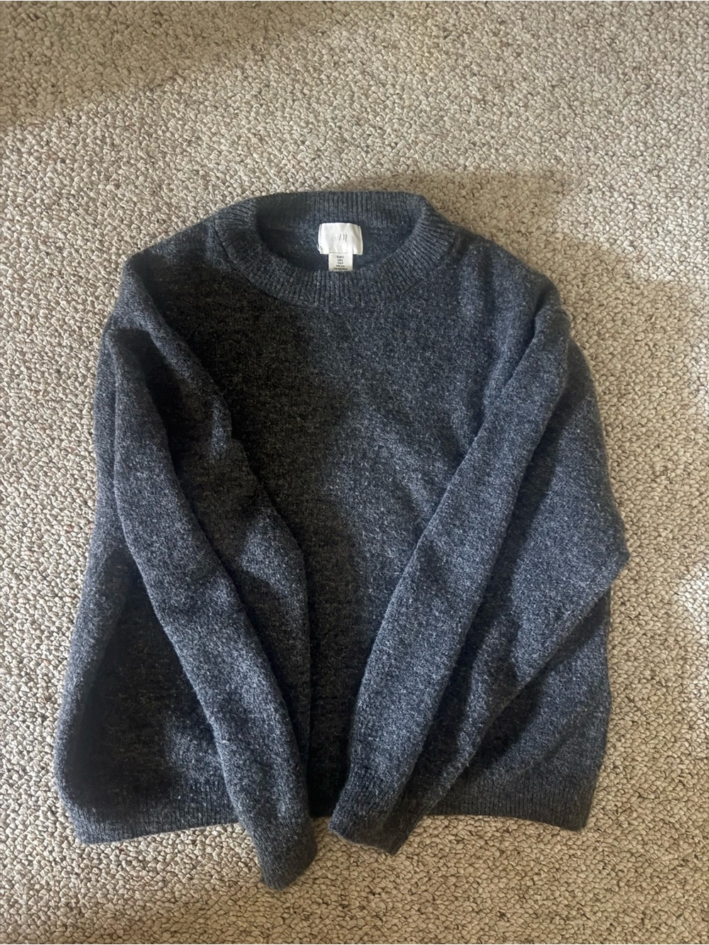 H&M Men's Dark Charcoal Crewneck Sweater